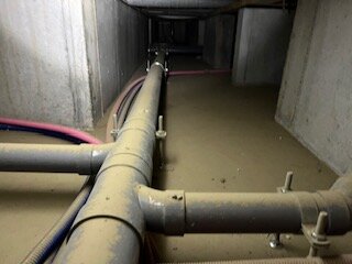 パイプ浸水後