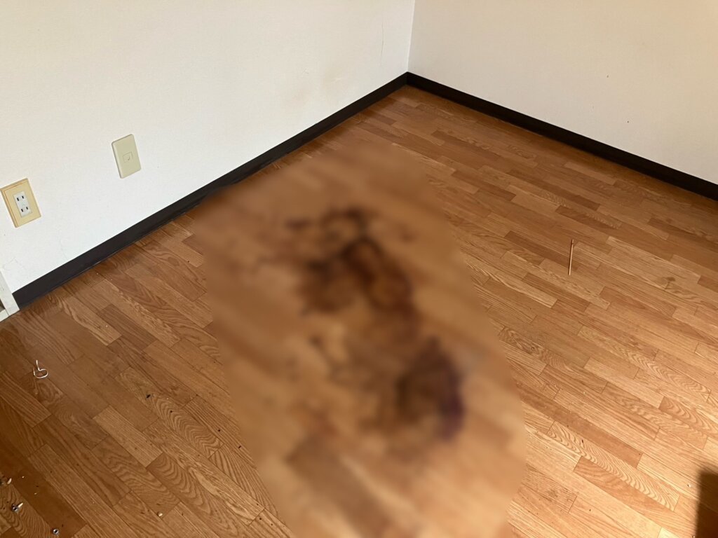 CFに体液が付着している写真